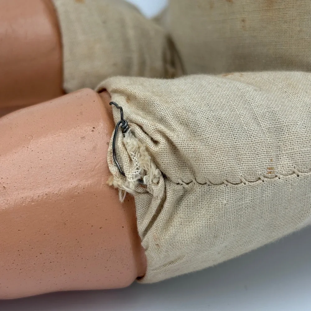 Vintage 1930s Mama Doll Composition Cloth Body Sleep Eyes Antique 20